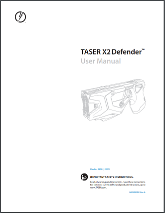 Taser X2 Defender User Manual